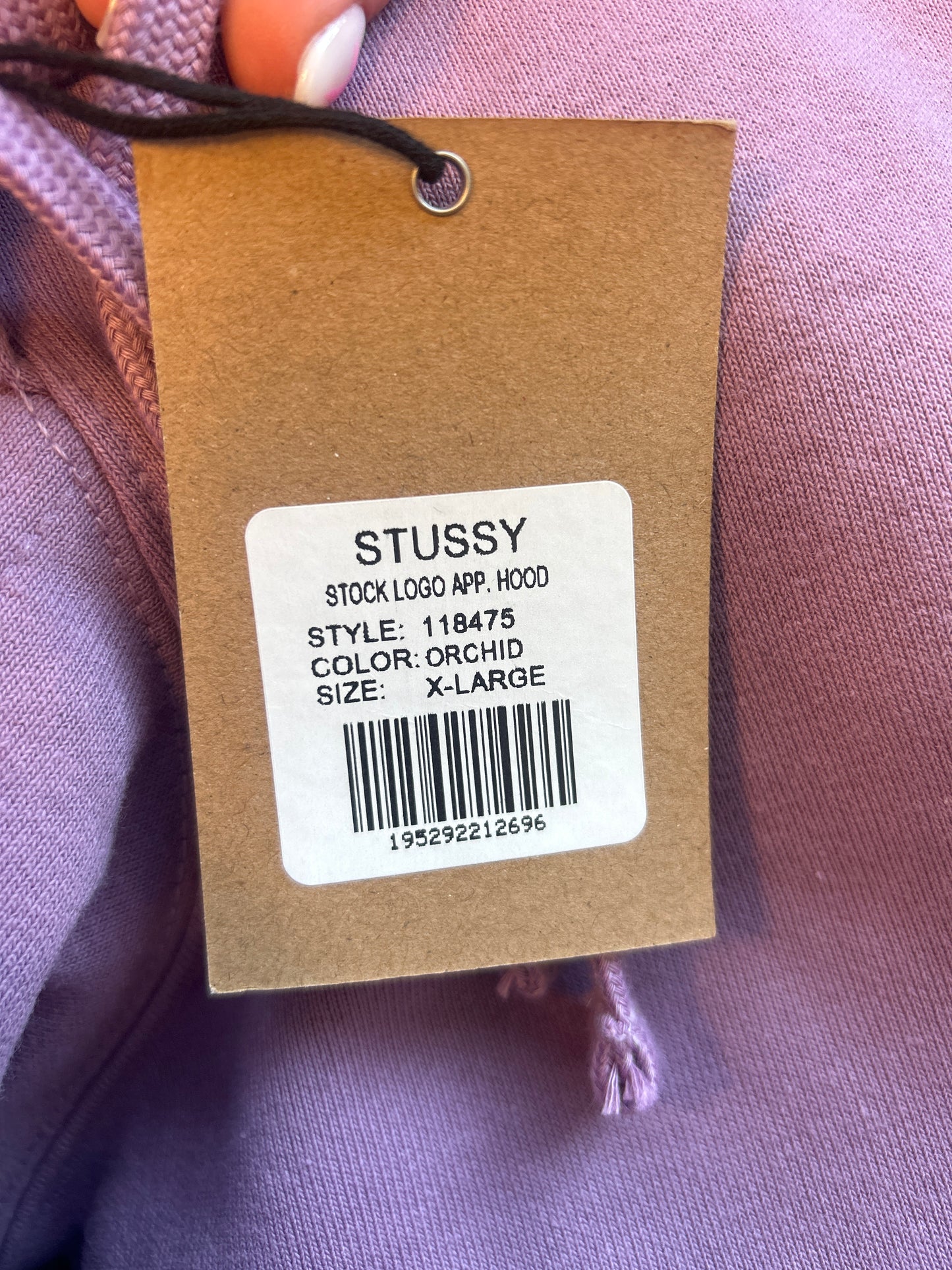 Stussy Purple Embroidered hoodie size XL