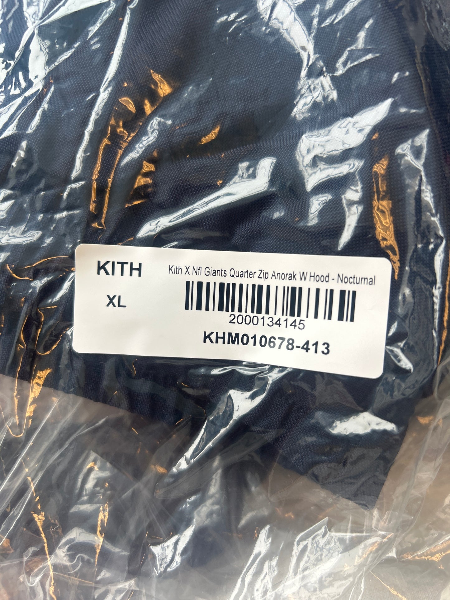 Kith X NFL Quarter Zip Anorak Size XL