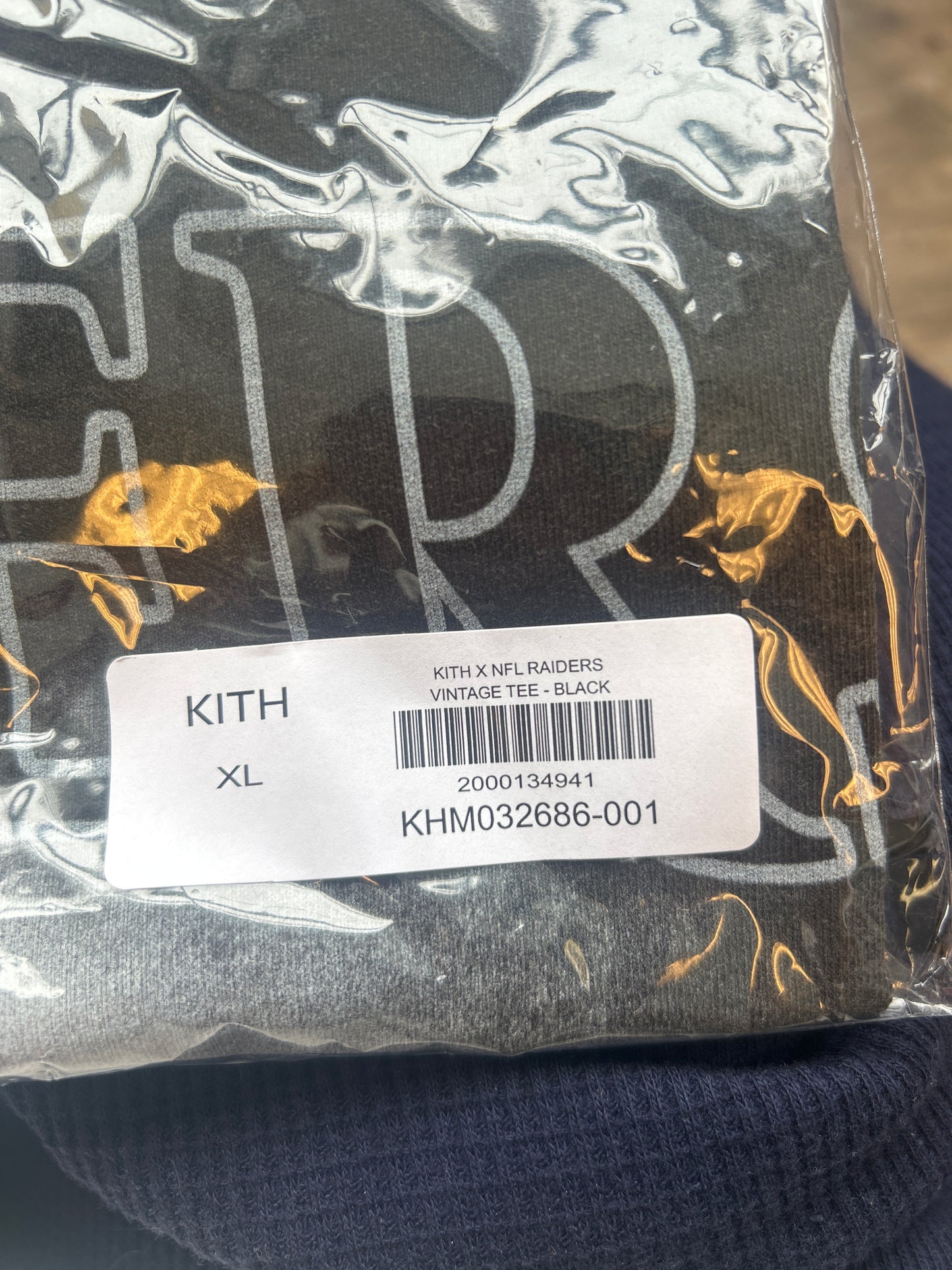 Kith X NFL Raiders Vintage Tee SIZE XL