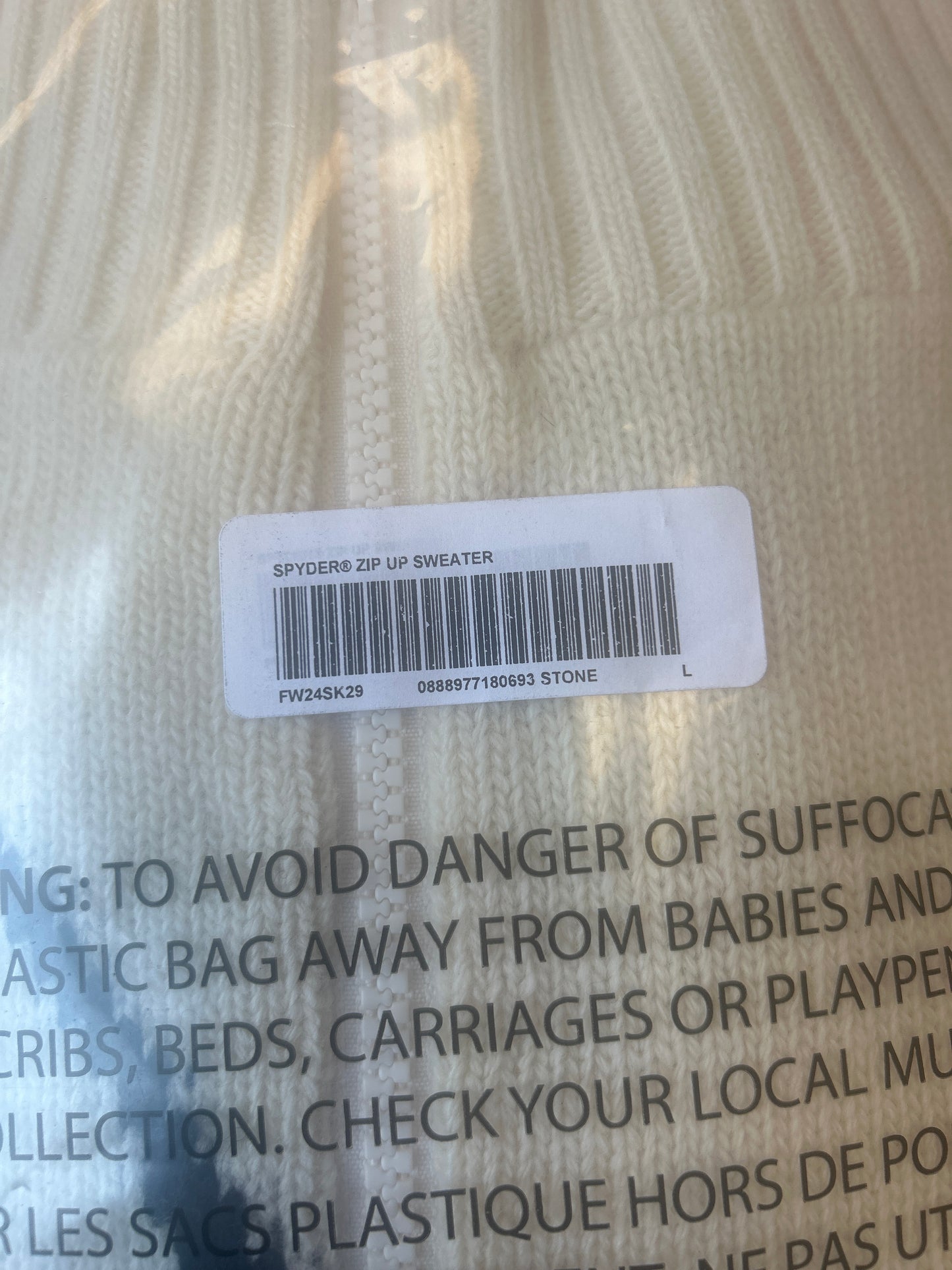 Supreme X Spyder Zip Up Sweater SIZE L