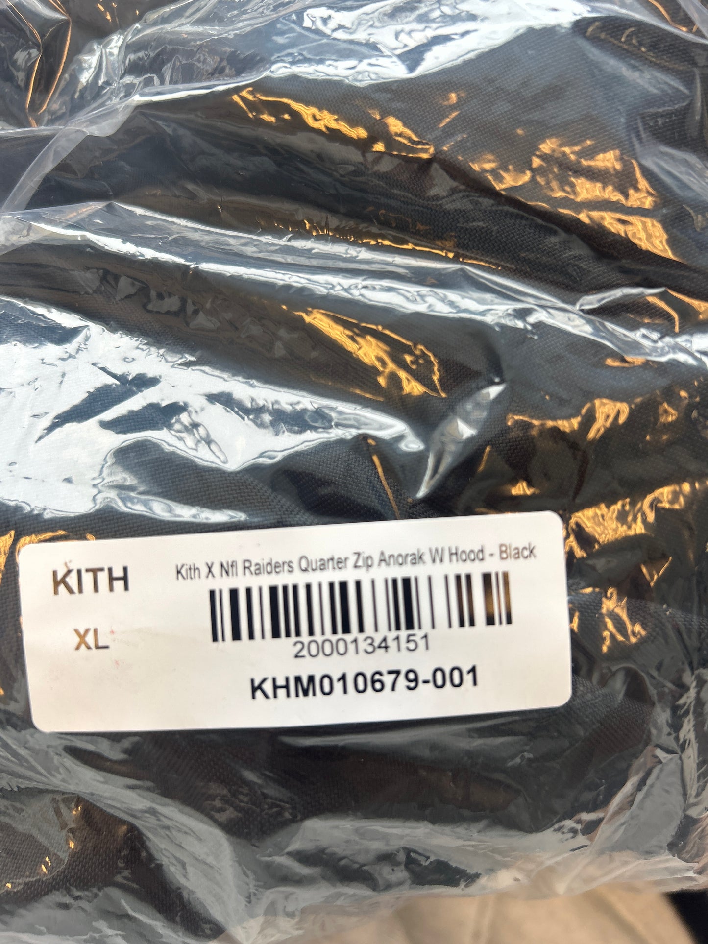 Kith X NFL Raiders Quarter zip Size XL