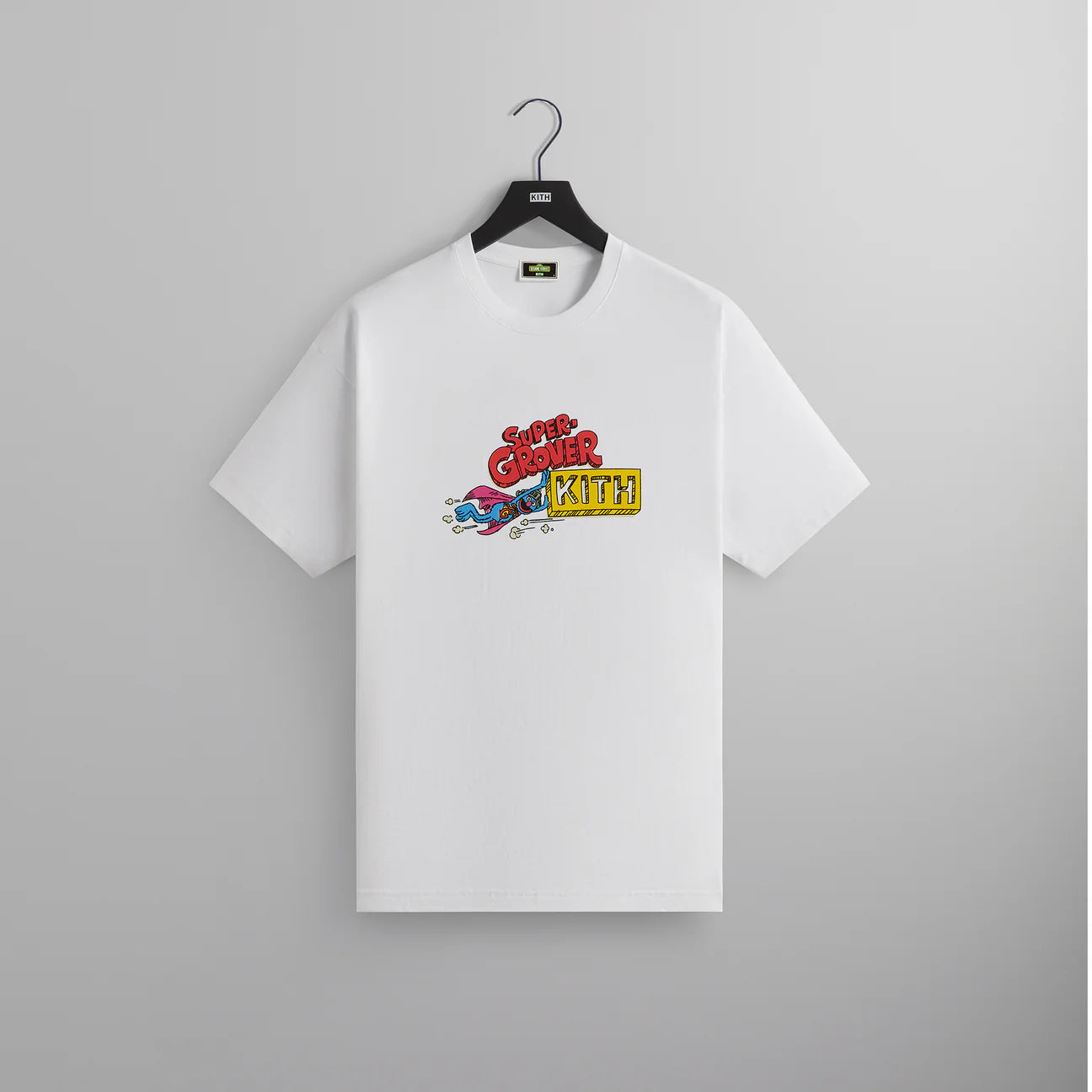 Kith x Sesame Street super Grover tee white