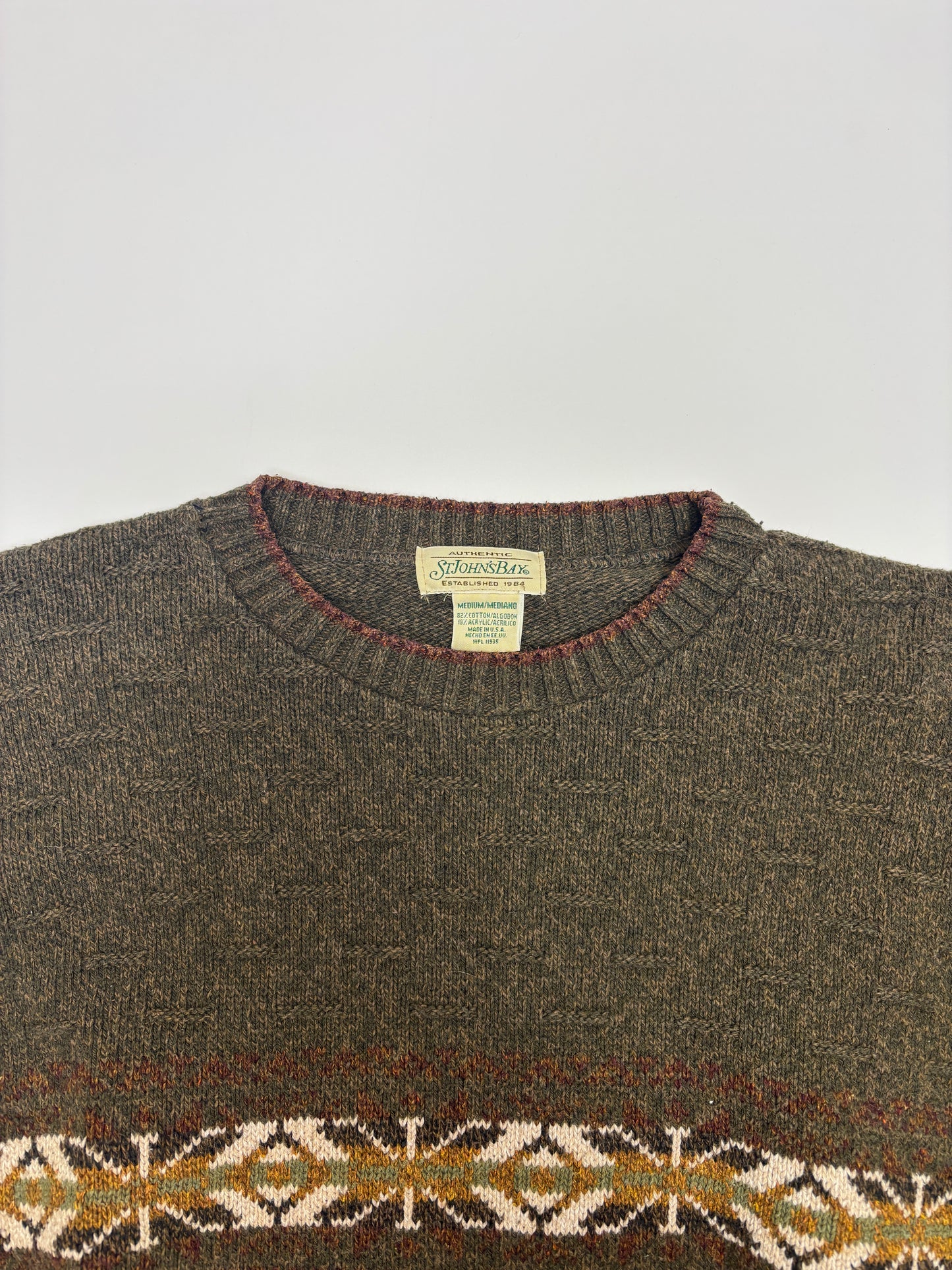 Brown/Green Stjohnsbay Knit Sweater