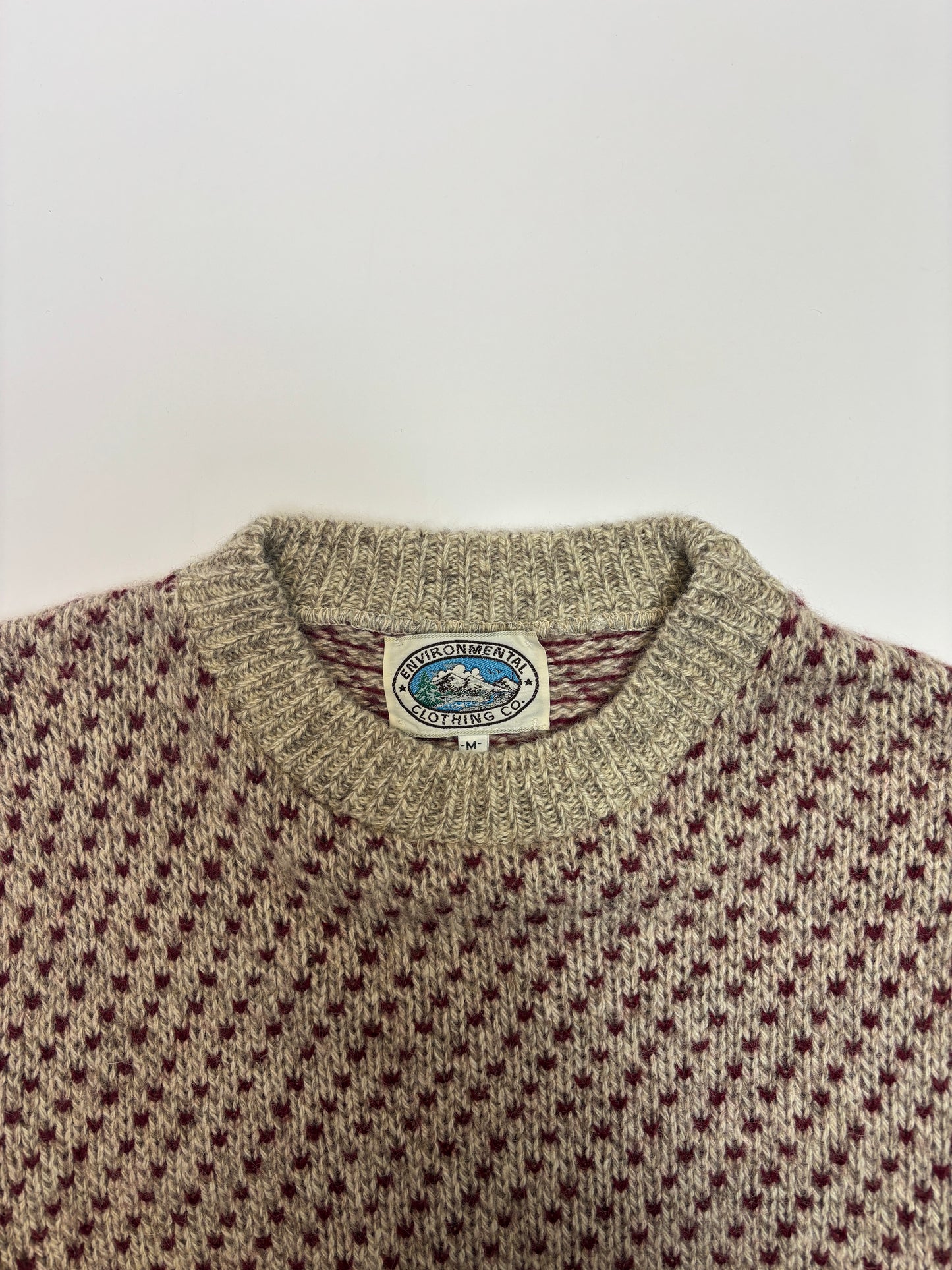 Creamy/Red Environmental Clothing Knit Sweater