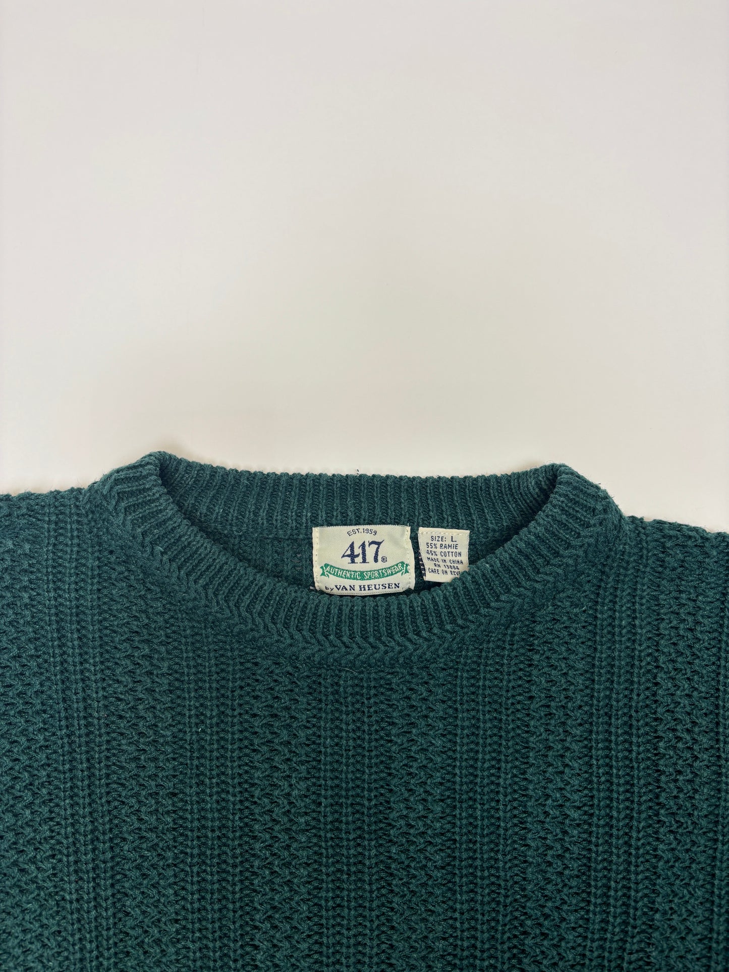 Green 417 Van Heusen Knit Sweater