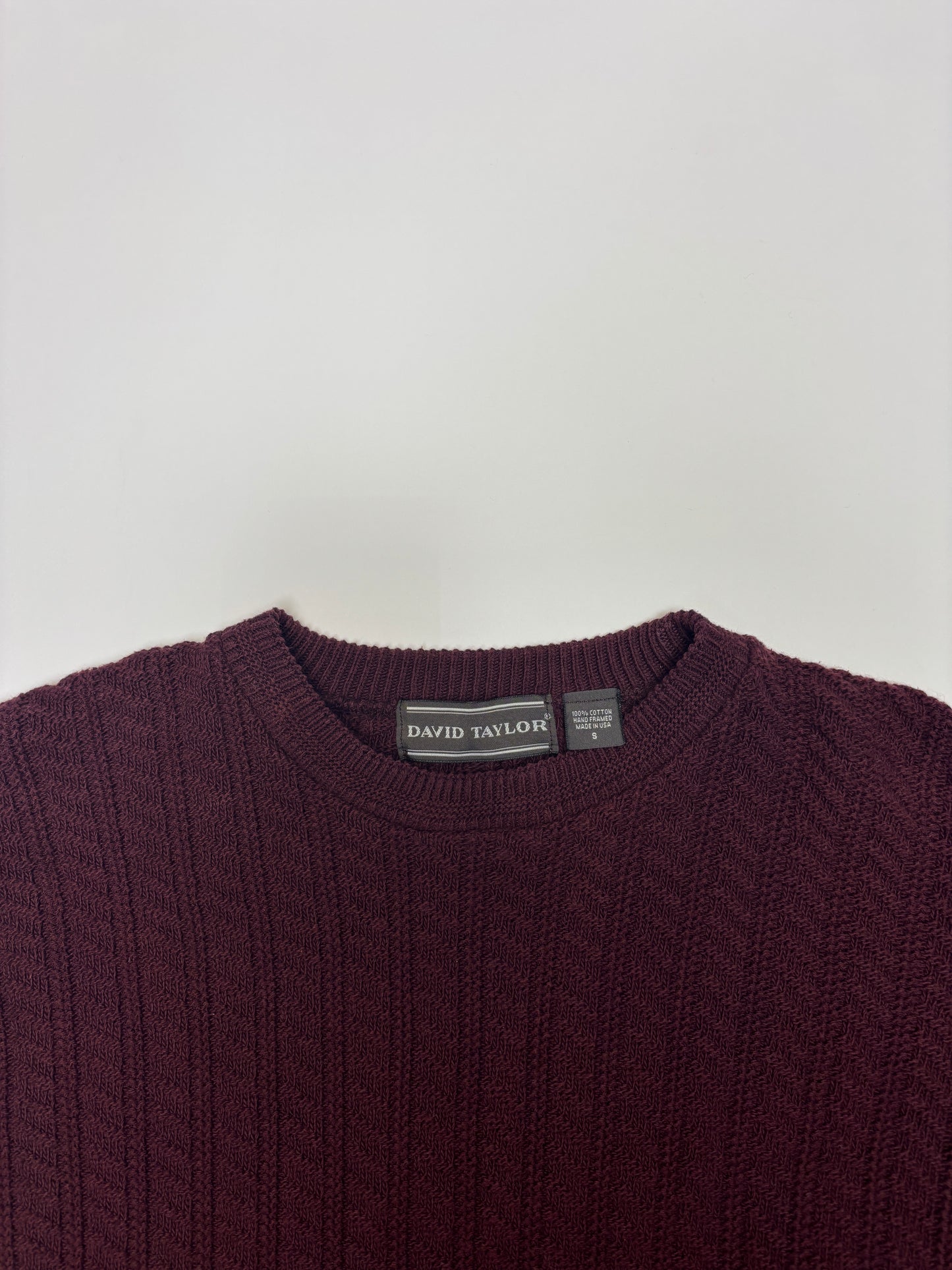 Maroon David Taylor Knit Sweater