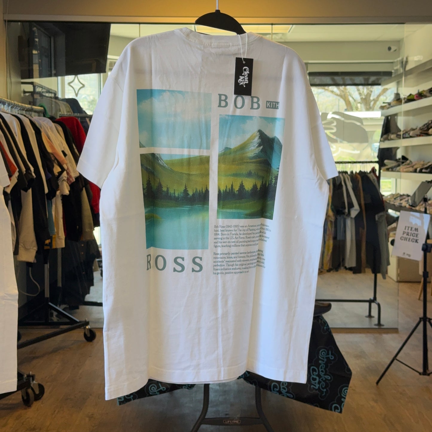 Kith for Bob Ross Artist Bio Vintage Pocket Tee
