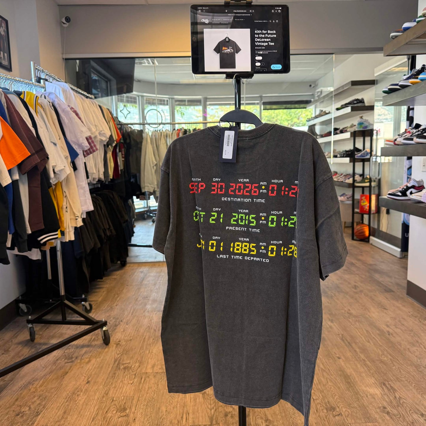 Kith for Back to the Future DeLorean Vintage Tee