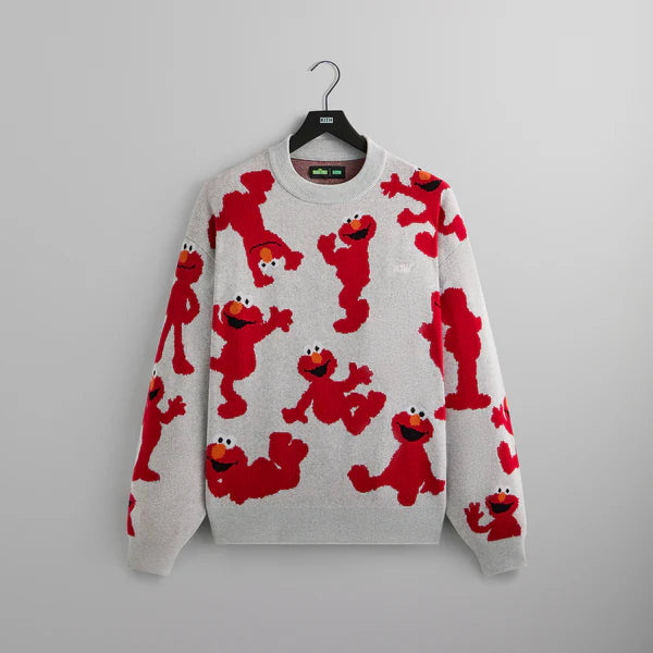 Kith for Sesame Street Elmo Intarsia Crewneck Sweater