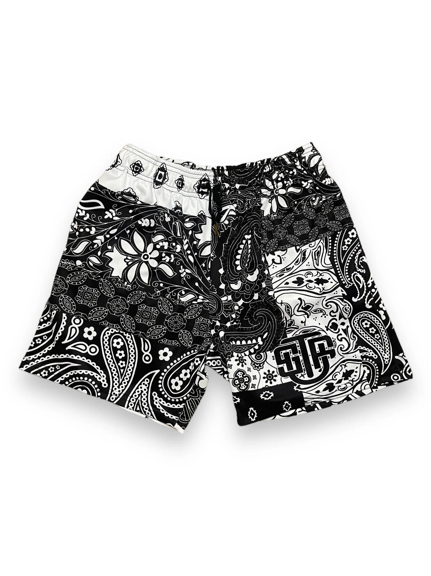 Shop This For Us 'Black Paisley' Mesh Shorts