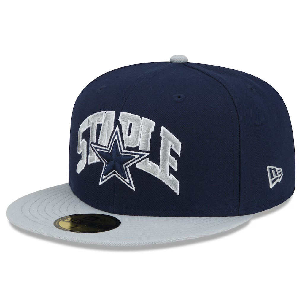 Dallas Cowboys New Era NFL x Staple Collection 59FIFTY Fitted Hat - Navy/Gray