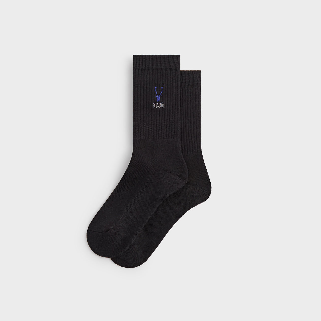 Kith S2W8 Embroidered Logo Crew Socks Black