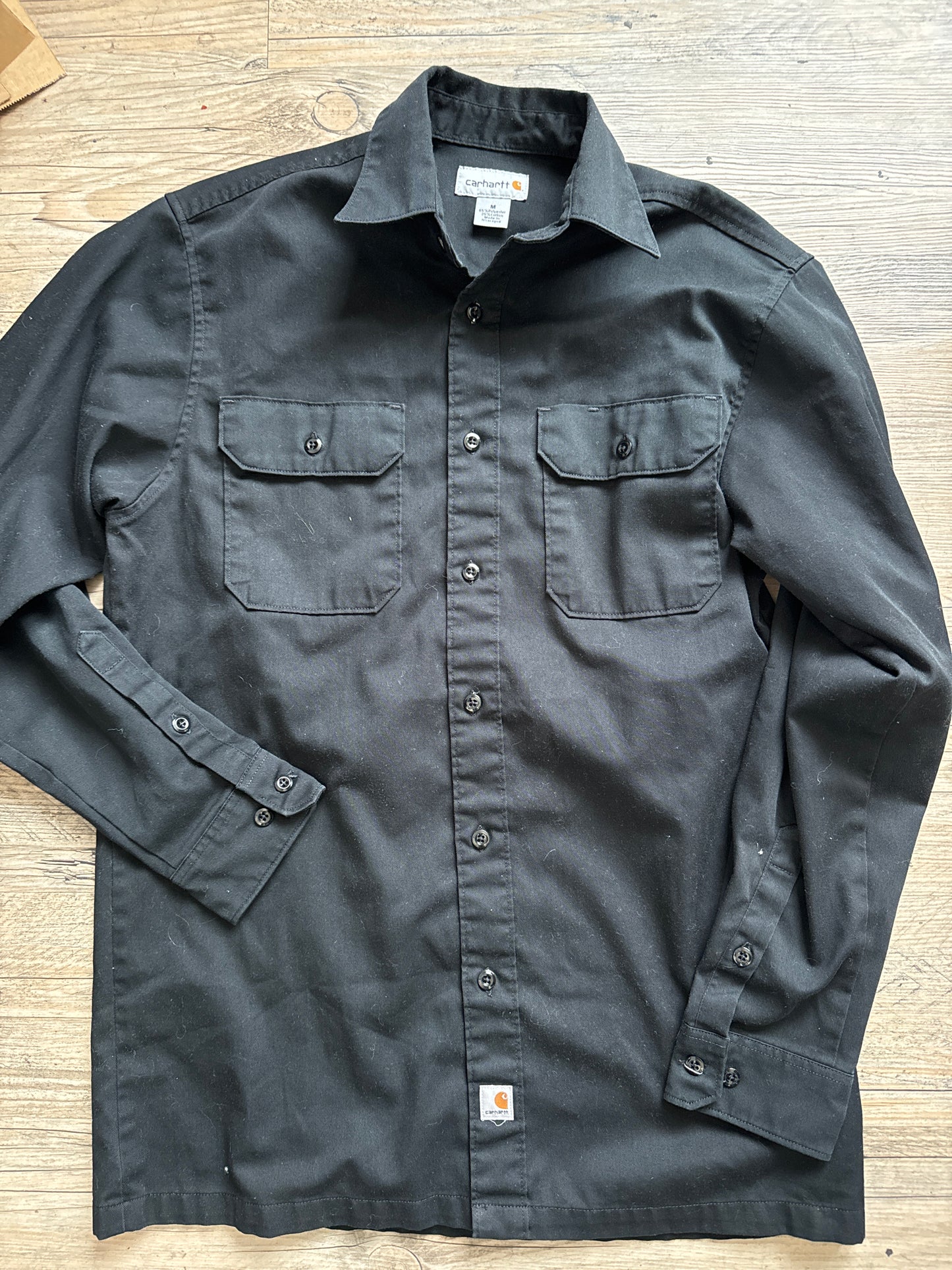 Carhartt LS Black Button Up M