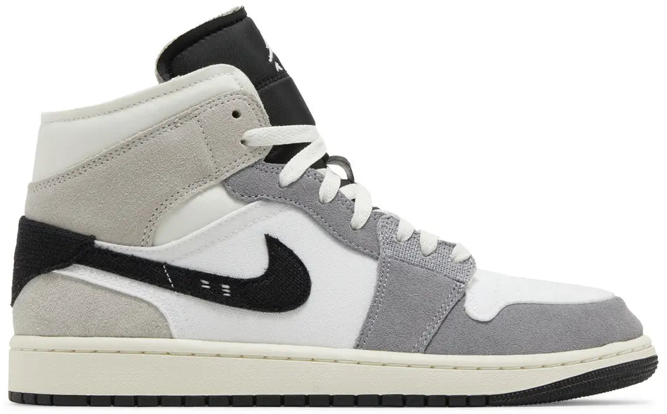 Jordan 1 Mid SE Craft White Cement Grey Black (USED)