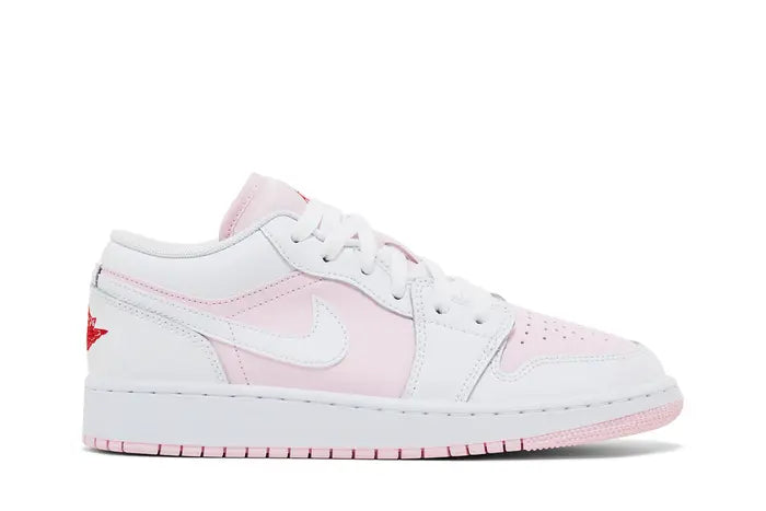 Jordan 1 Low Pink Foam Fire Red White (GS)