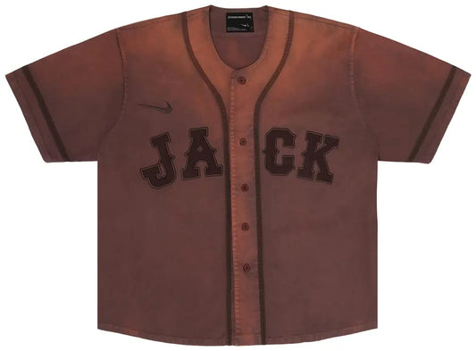 Travis Scott Cactus Jack x Fragment x Nike Tokyo Jack Retro Baseball Jersey Brown