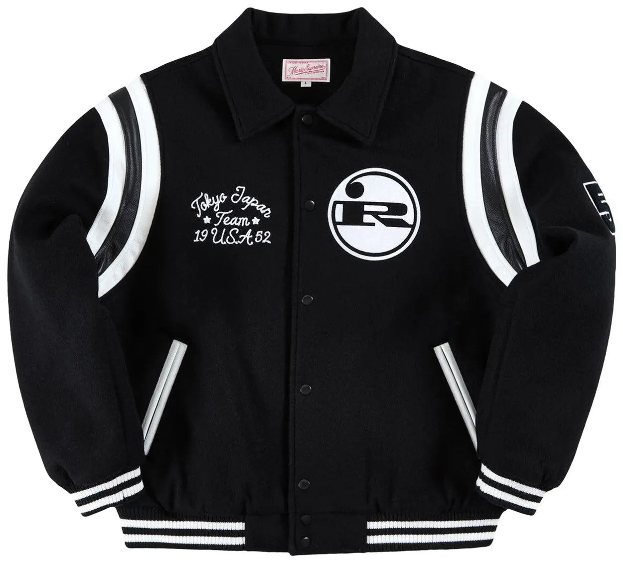 Golf Wang x Marty Supreme Rockwell Varsity Jacket - Black - Resale