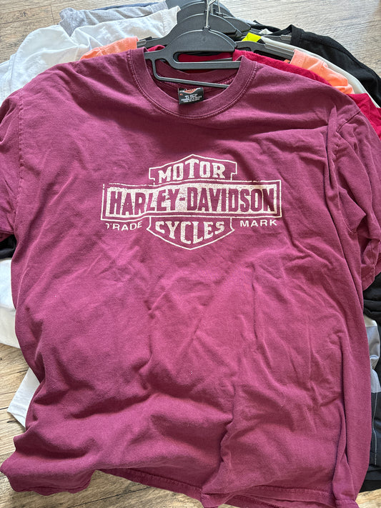 Harley Davidson Maroon Tee size XL