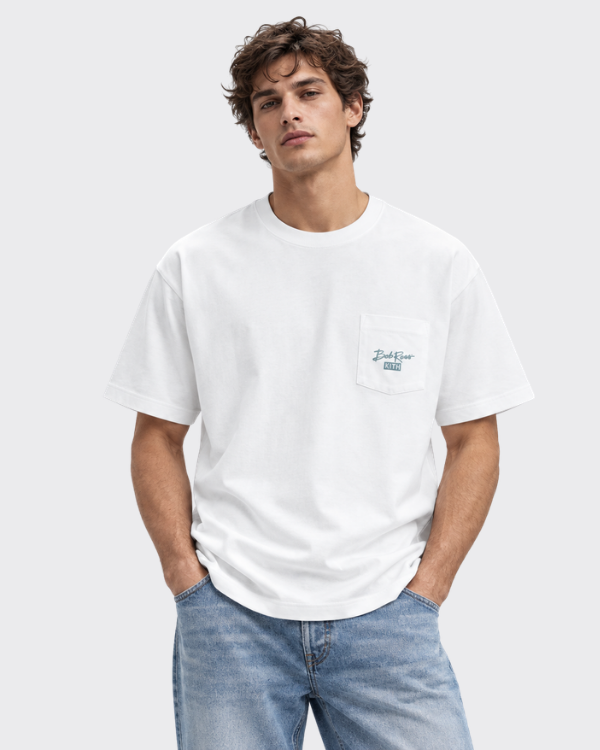 Kith for Bob Ross Artist Bio Vintage Pocket Tee
