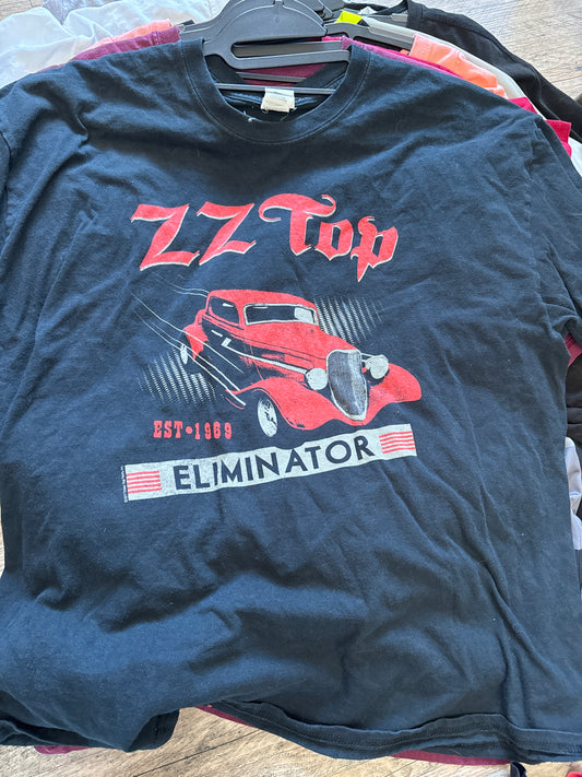 ZZ Top Eliminator Black Tee Size XL