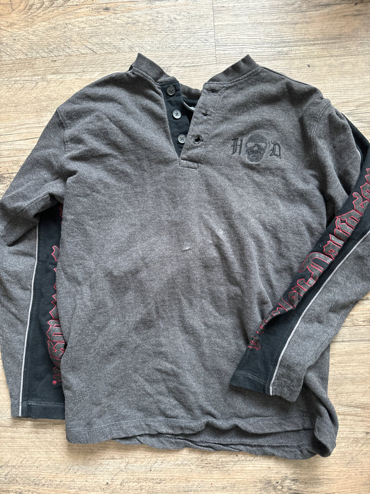 Harley LS Button Tee M