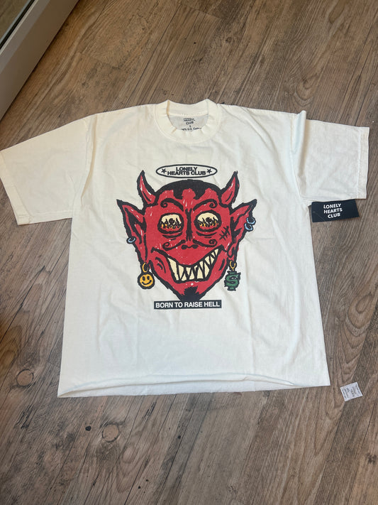 Lonely Hearts Club Born to Rise Hell T Shirt SIZE L