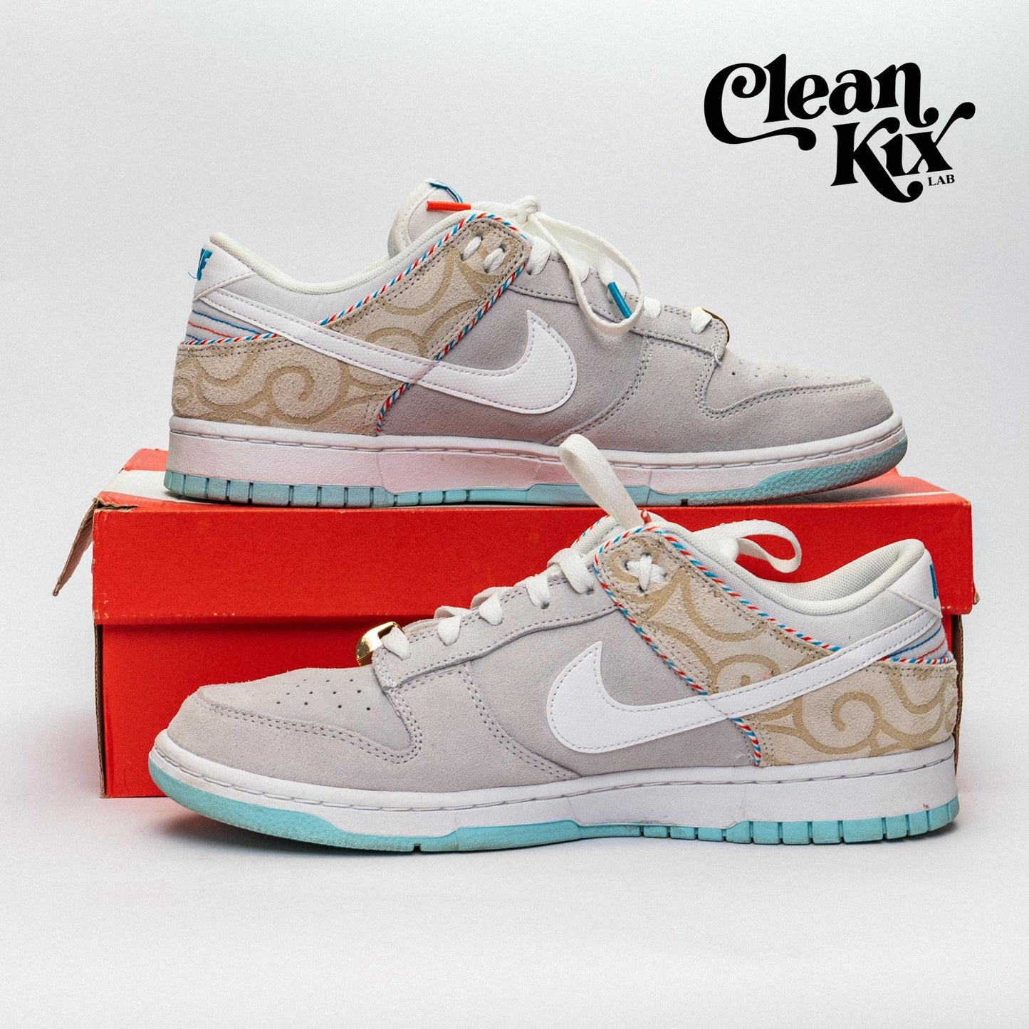Nike Dunk Low SE, Barber Shop Grey (Used)