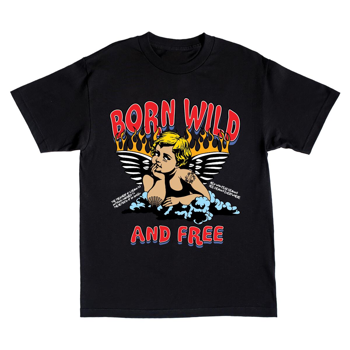 Lonely Hearts Club 'Born Wild' T-Shirt Black