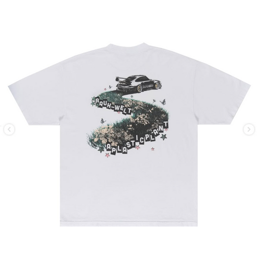 Rauh-Welt Begriff x aplasticplant Garden Apex Tee – White