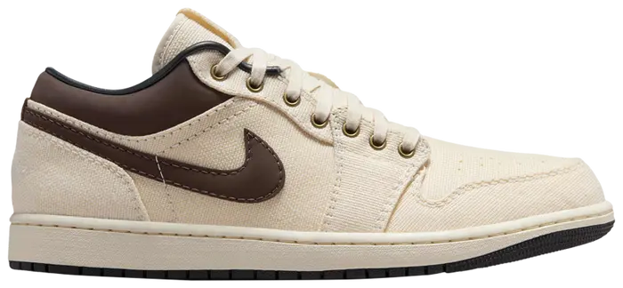 Jordan 1 Low Premium Pale Ivory Off Noir Baroque Brown