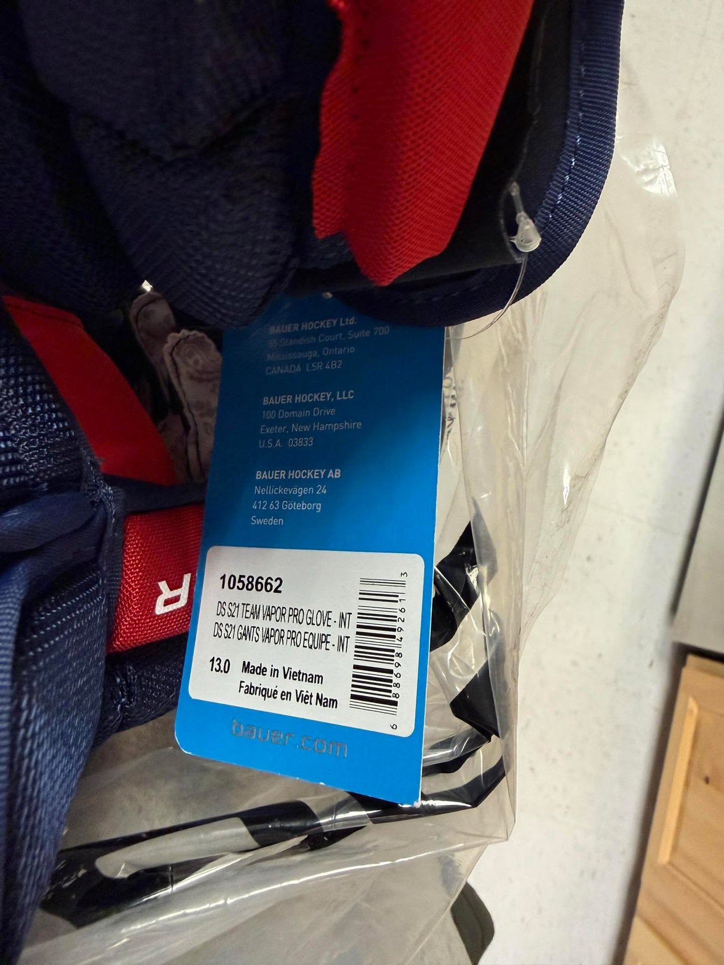Kith & Bauer for the New York Rangers Vapor Pro Gloves (Intermediate)