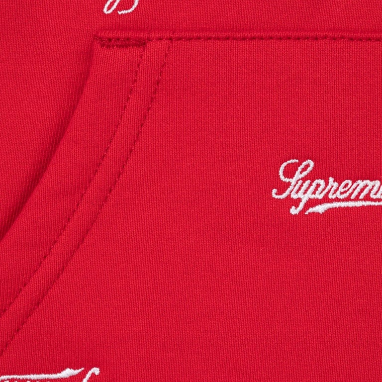 Repeat Script Zip Up Hooded Sweatshirt