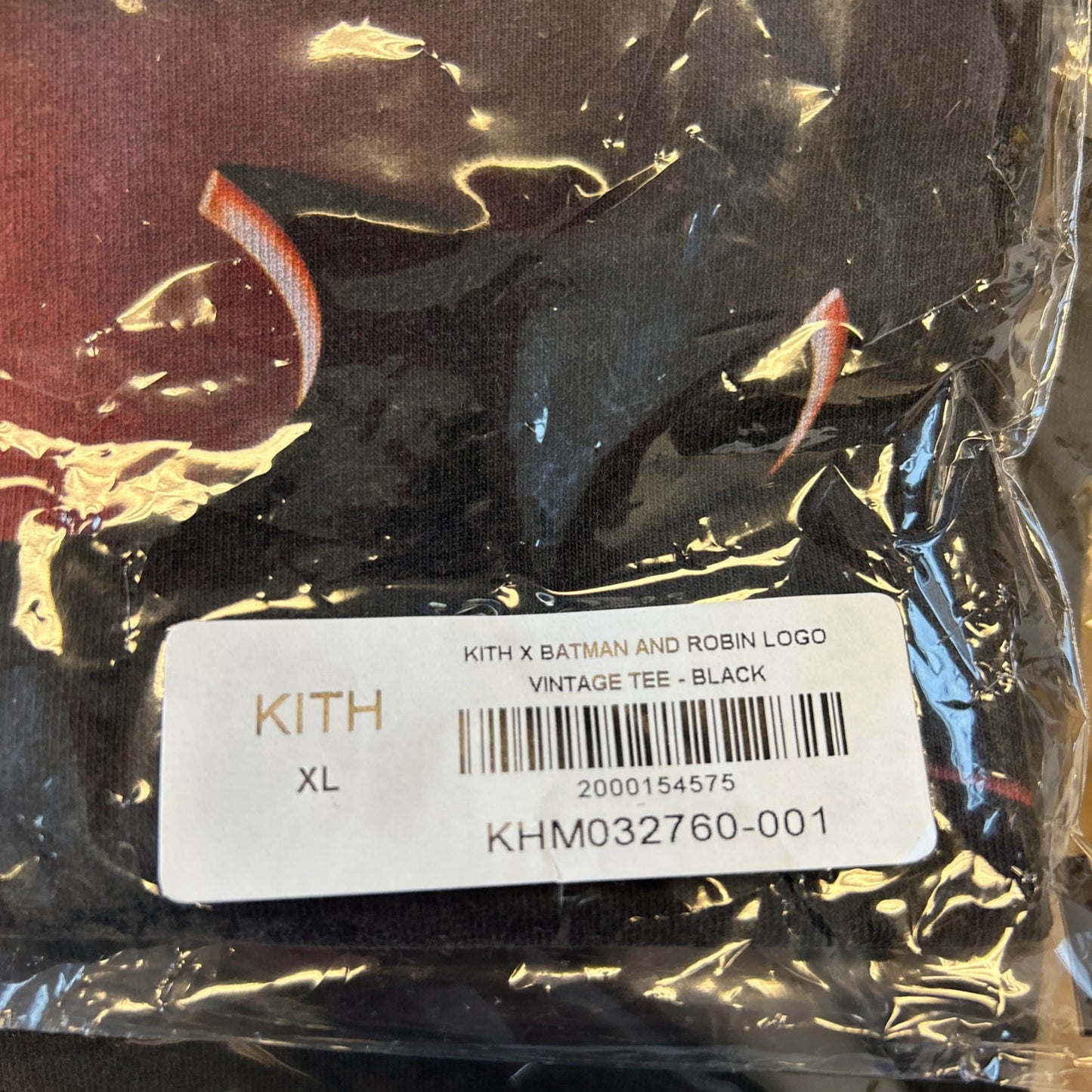 Kith X Batman And Robin Logo Vintage Tee Size XL