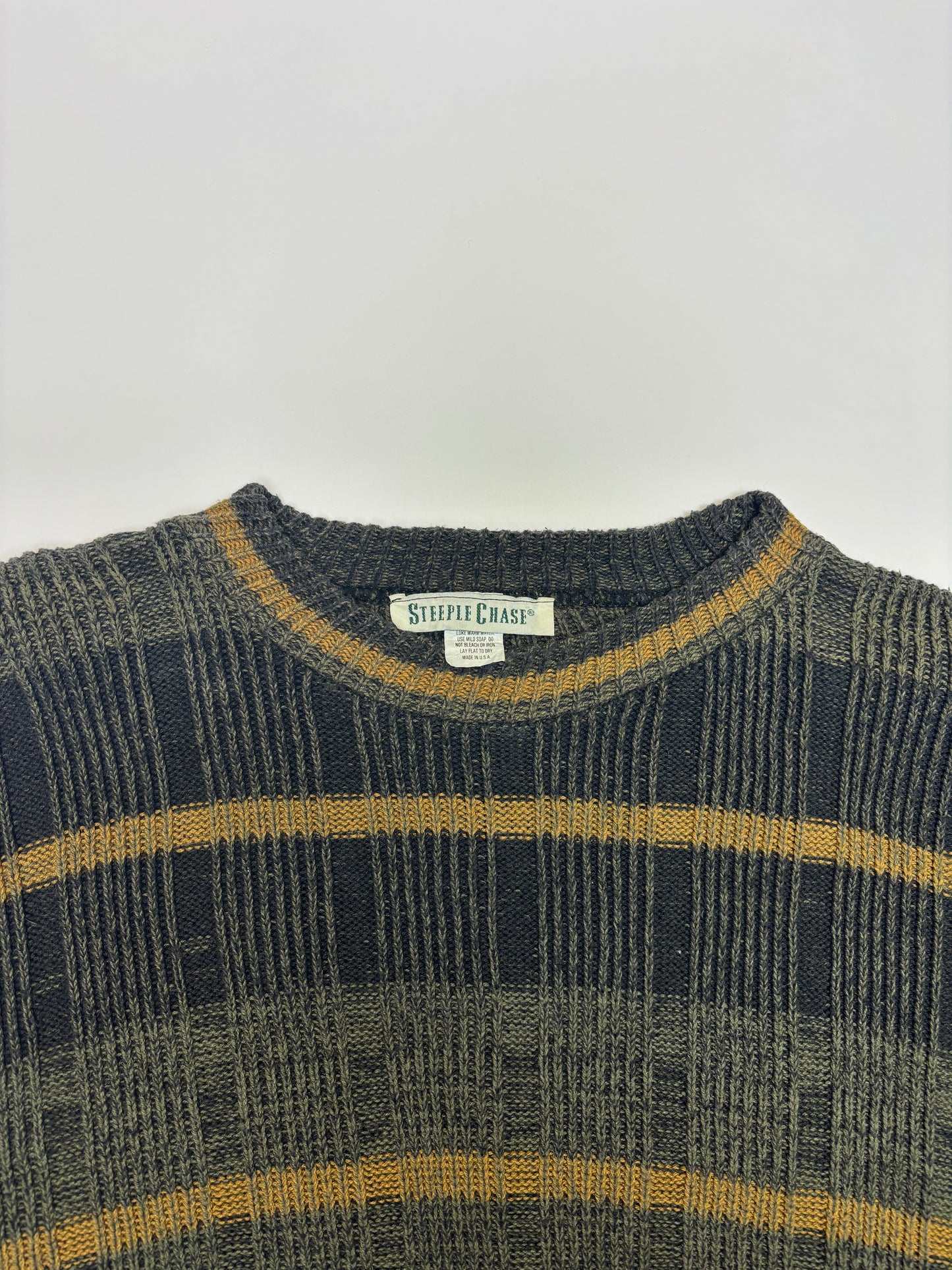 Green Steeple Chase Knit Sweater
