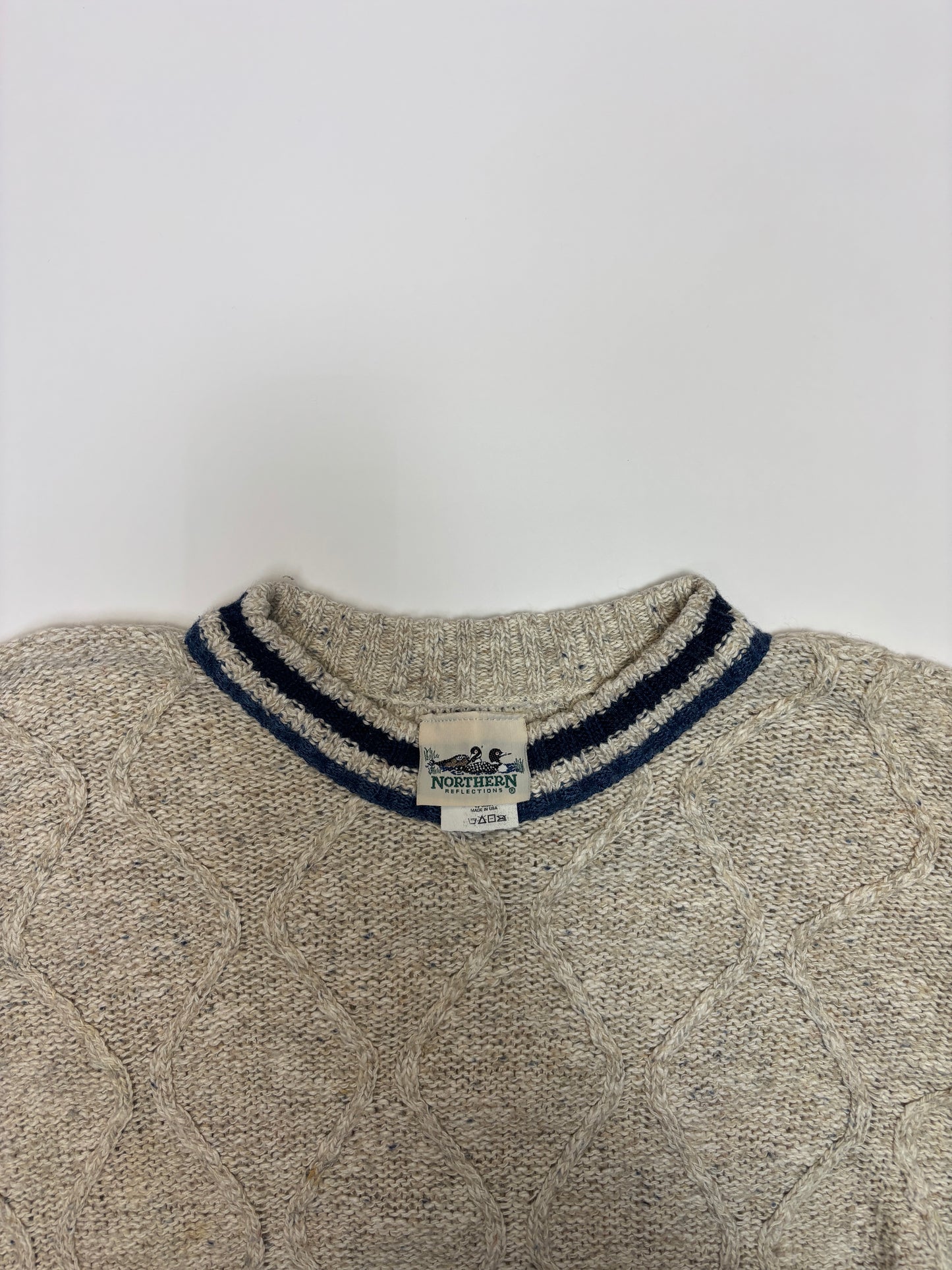 White Northern Reflections Knit Sweater