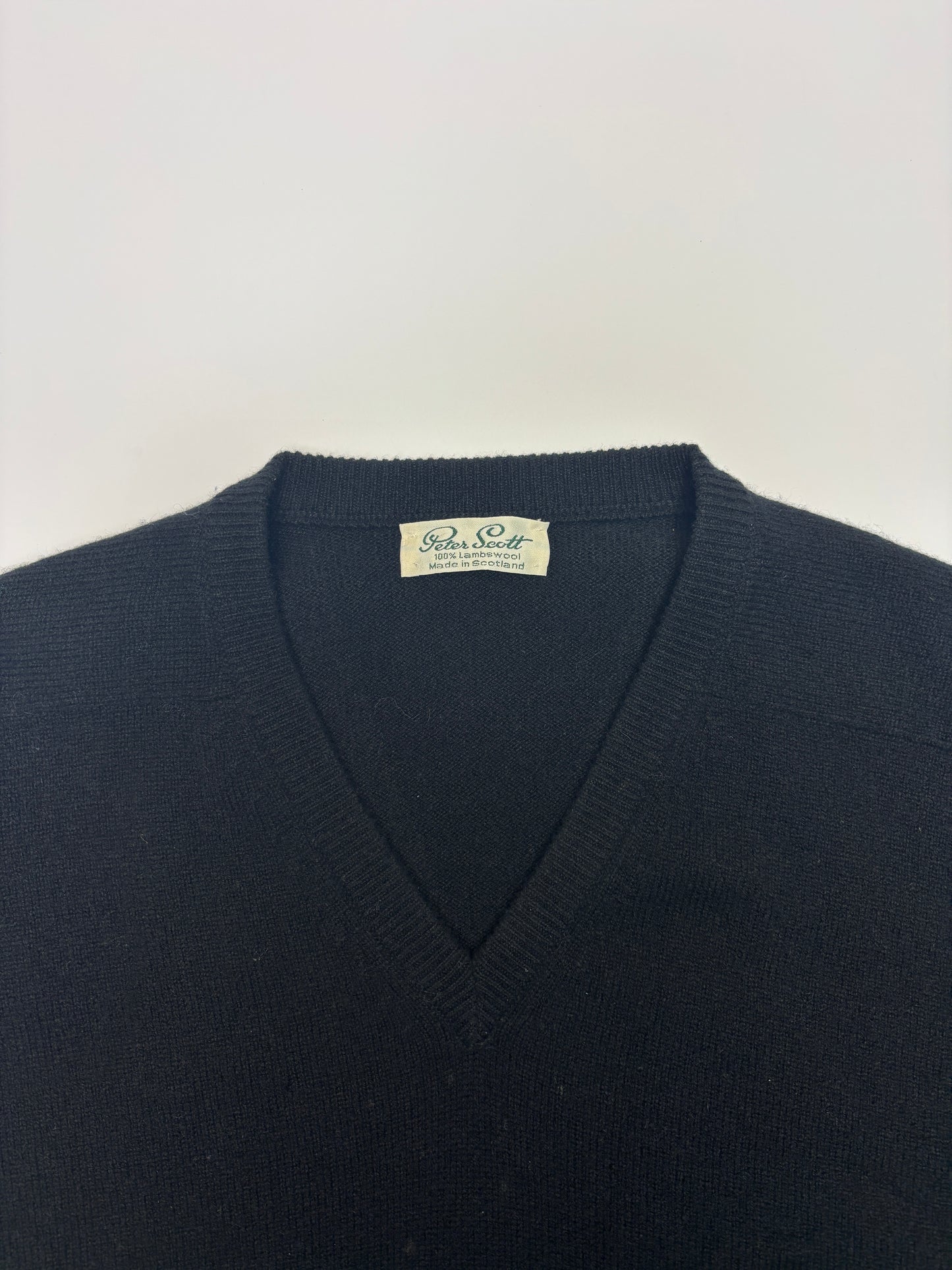 Black Petter Scott V Neck Knit Sweater