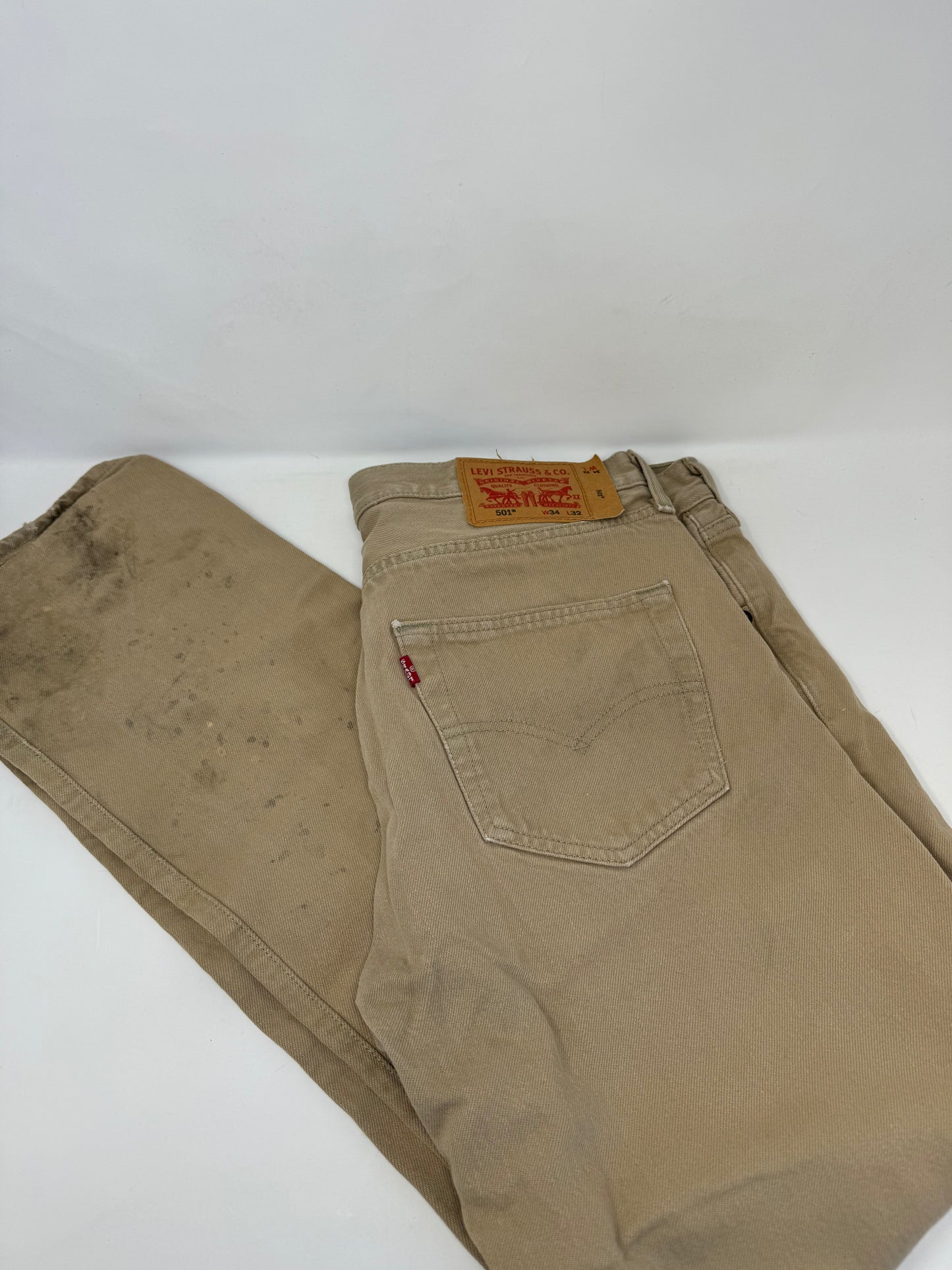 Levi 501 Tan Jeans W34 L32