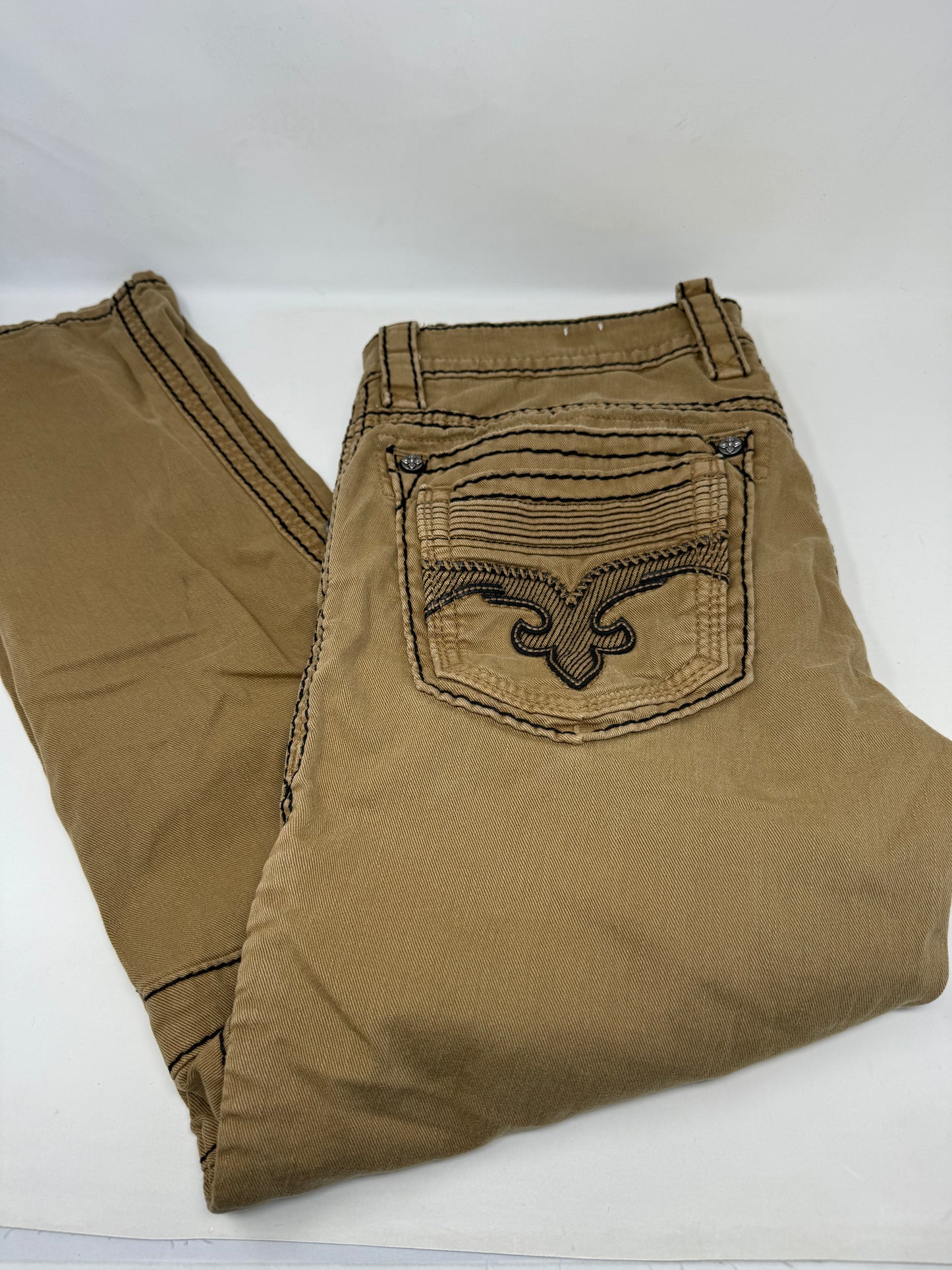 Rock Revival Tan Jeans W34