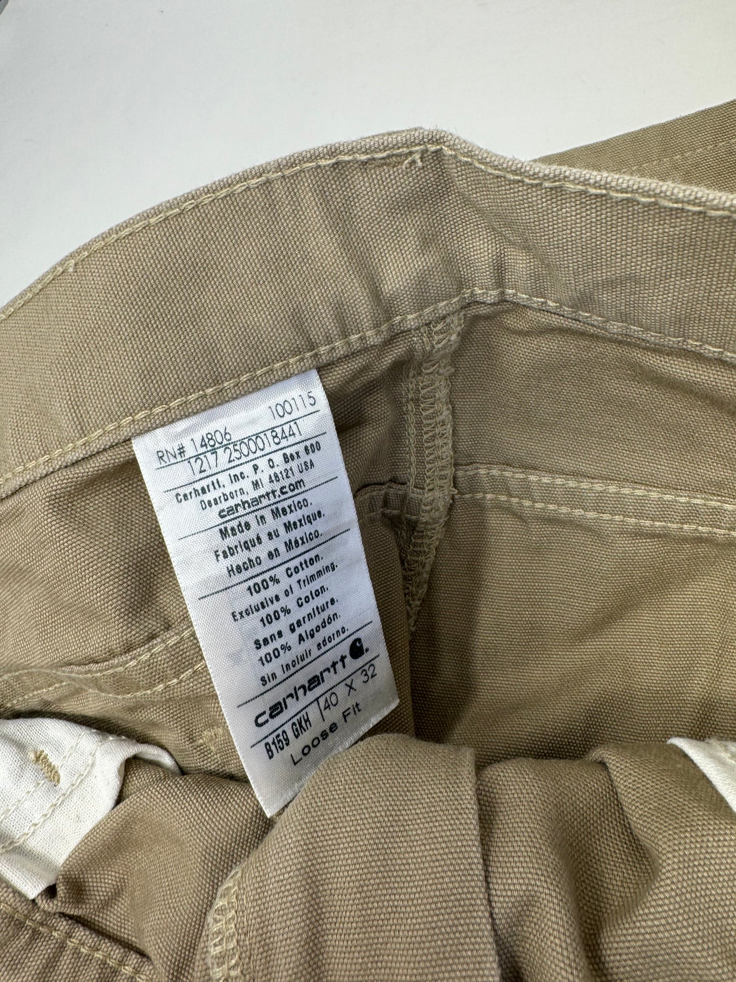 Carhartt Tan Carpenter Pants W40 L32