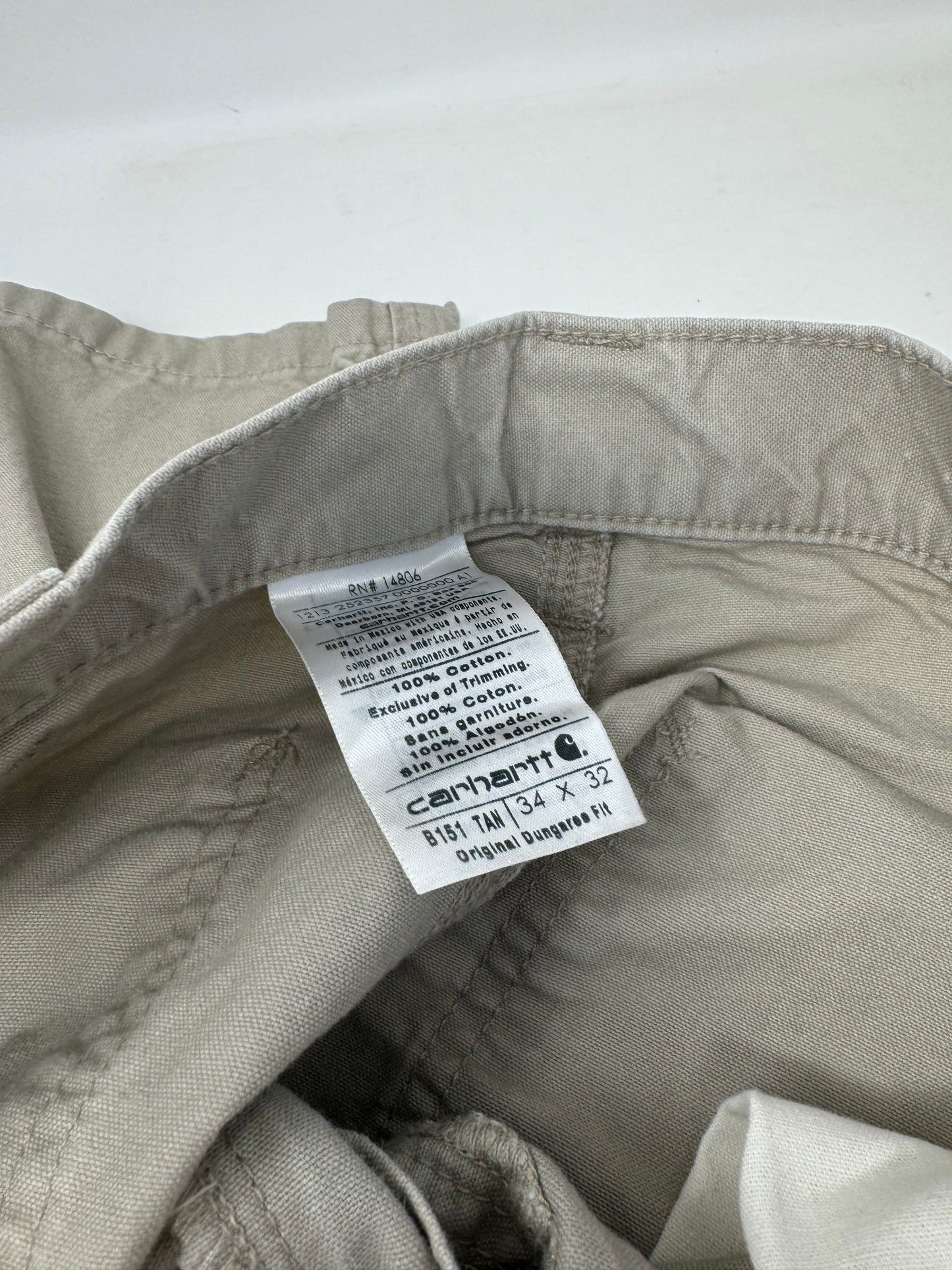 Carhartt Carpenter Pants Tan W34 L32