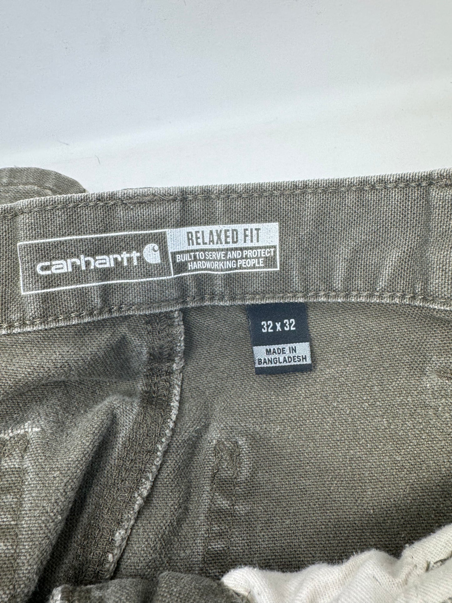 Carhartt Relaxed Fit Carpenter Pants Green W32 L32