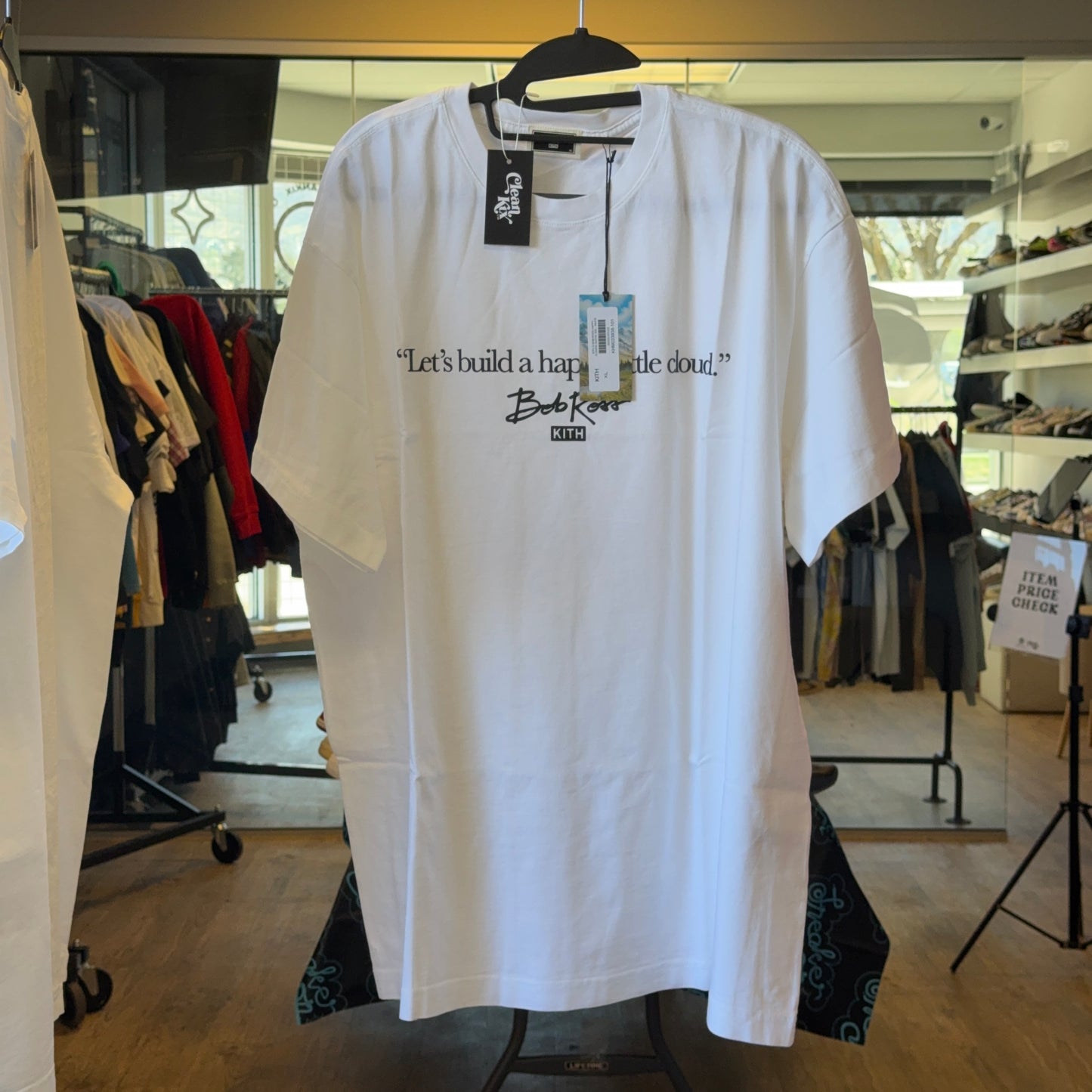 Kith for Bob Ross Happy Clouds Quote Tee