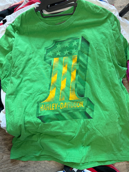 Harley Davidson Green tee 2xl