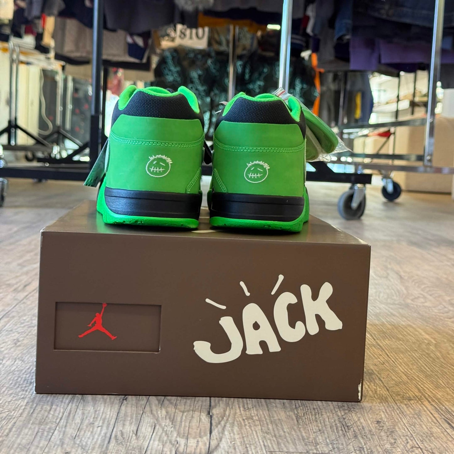 Jordan CJ1 T-Rexx Travis Scott Green Spark