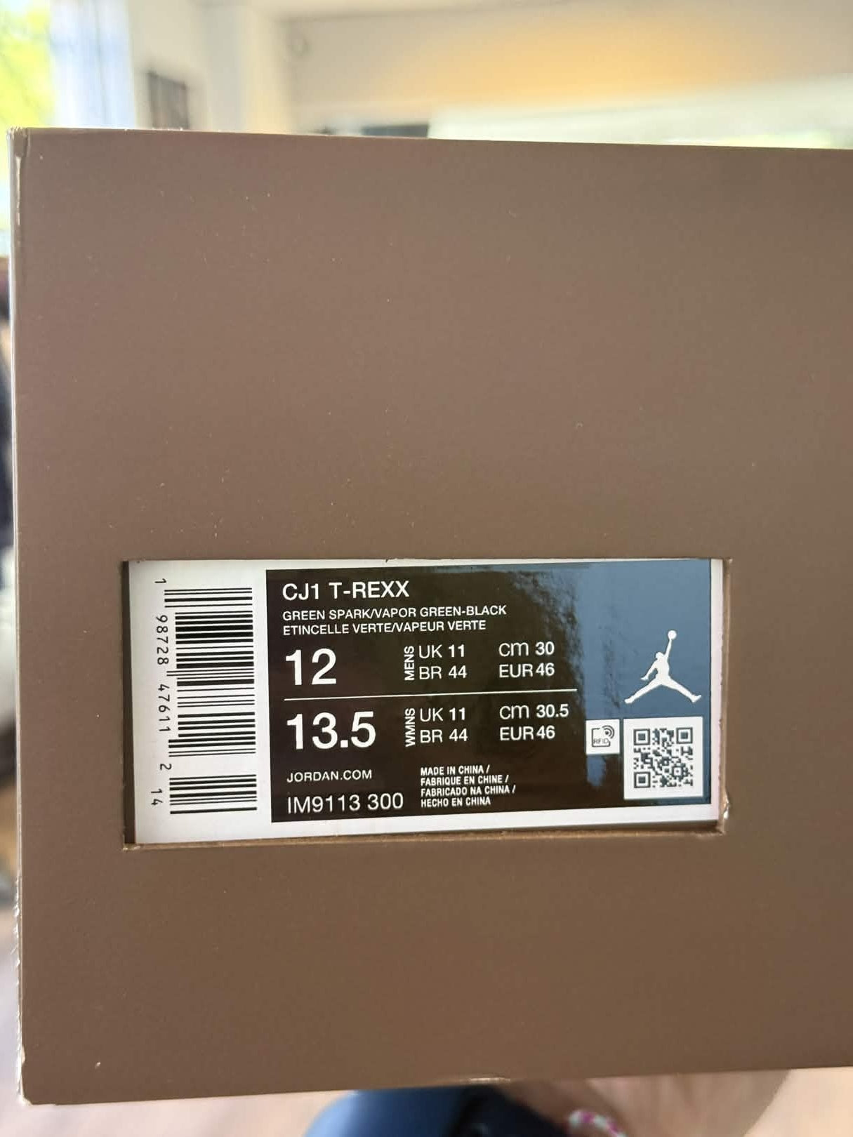 Jordan CJ1 T-Rexx Travis Scott Green Spark
