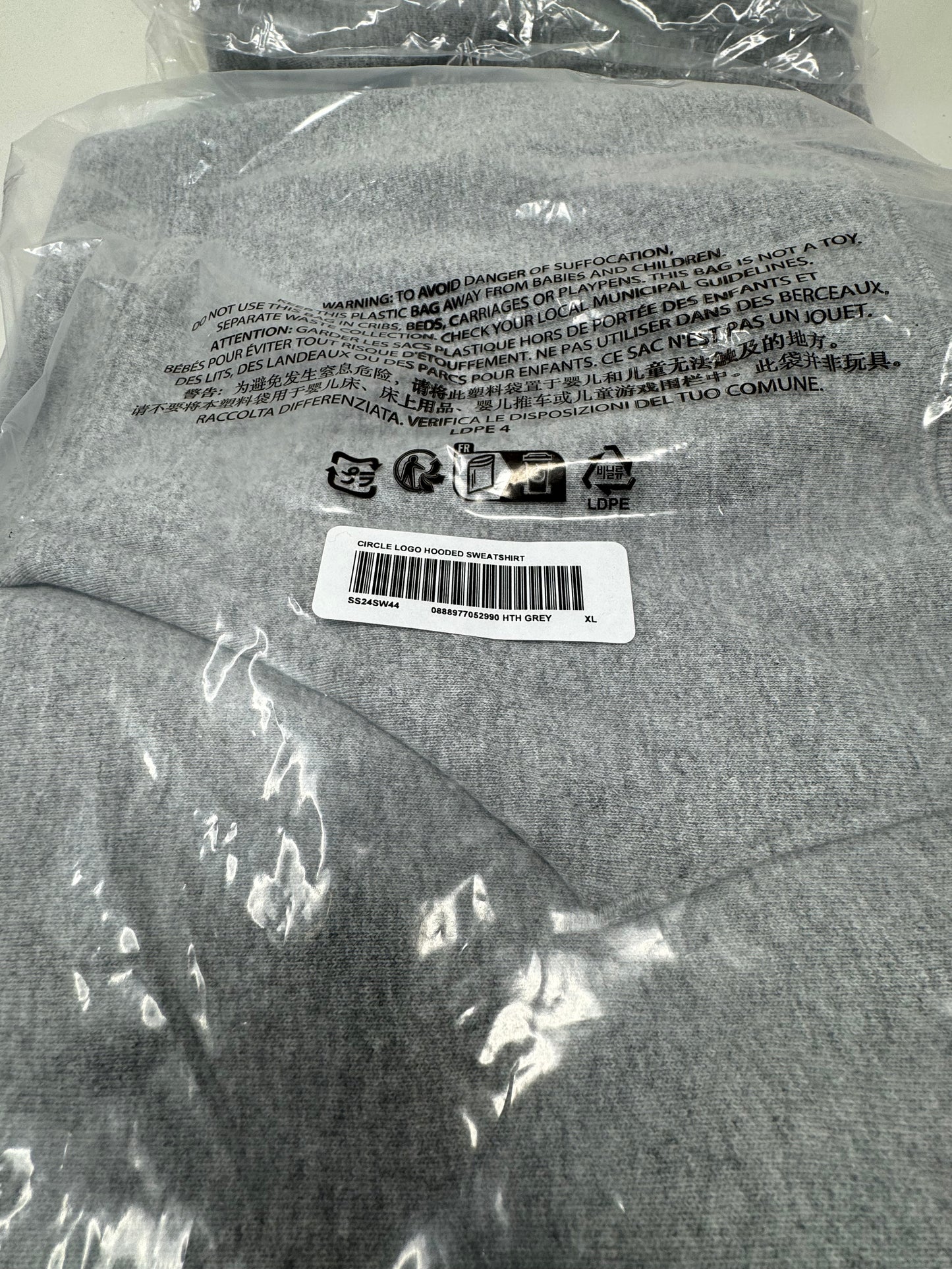 Supreme Immortal Hooded Sweatshirt 'Heather Grey'