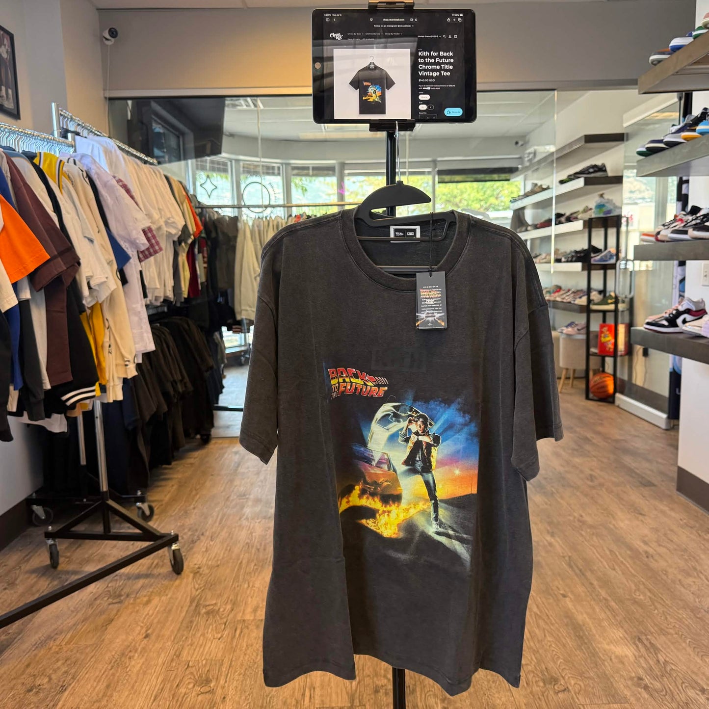 Kith for Back to the Future Chrome Title Vintage Tee