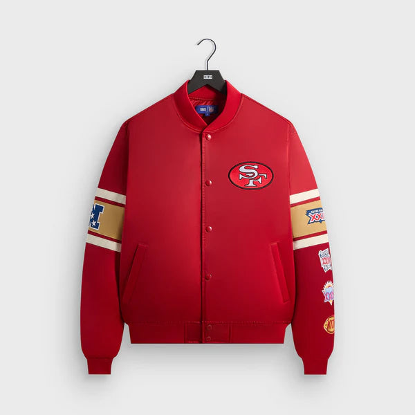 Kith for the NFL San Francisco 49ers Satin Bomber Jacket