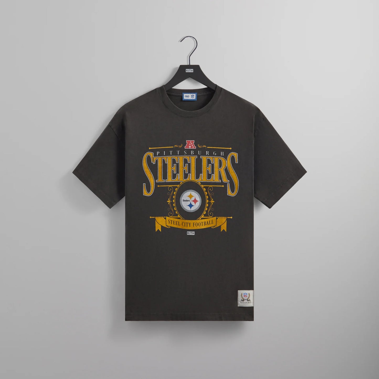 Kith x NFL: Steelers Vintage Tee - Black