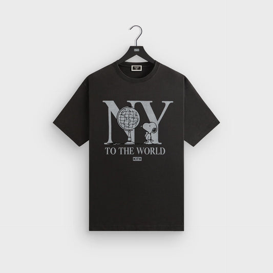 Kith x Peanuts NY To The World Vintage Tee